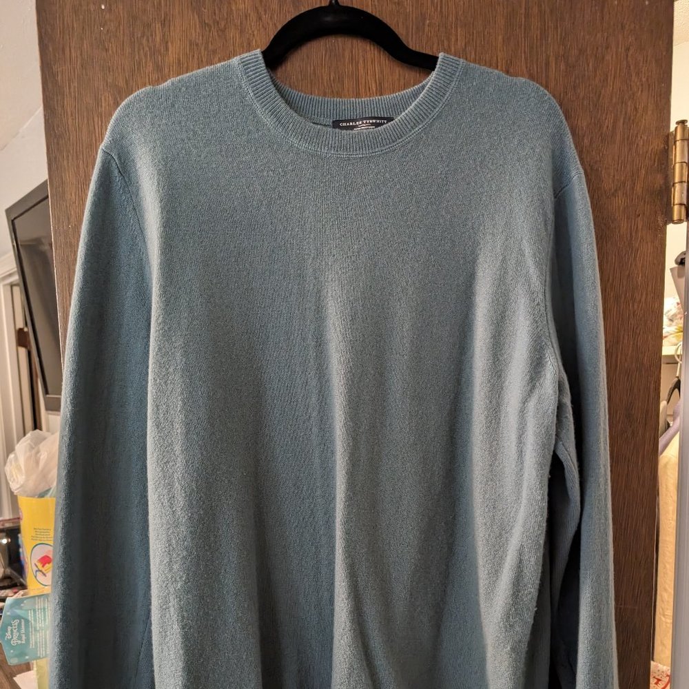 Charles Tyrwhitt Cashmere/Merino Sweater Pale Teal Green (Large)